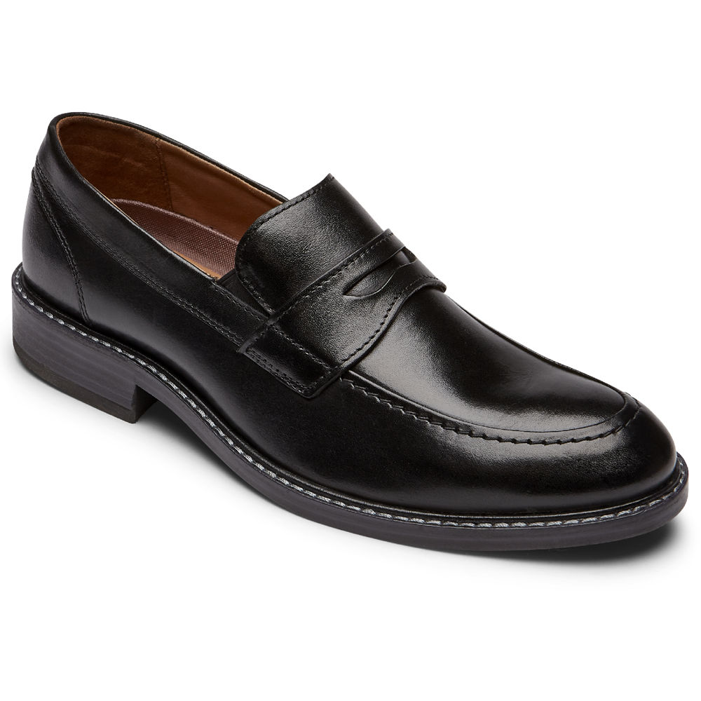 Rockport Mens Kenton Penny - Loafers Black - VJC958721